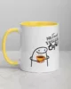 taza es muy temprano para cerveza color interior amarillo 11oz left taza es muy temprano para cerveza color interior amarillo 11oz left | Supertazas