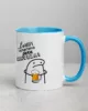 taza es muy temprano para cerveza color interior azul 11oz right taza es muy temprano para cerveza color interior azul 11oz right | Supertazas