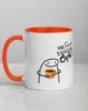 taza es muy temprano para cerveza color interior naranja 11oz left taza es muy temprano para cerveza color interior naranja 11oz left | Supertazas