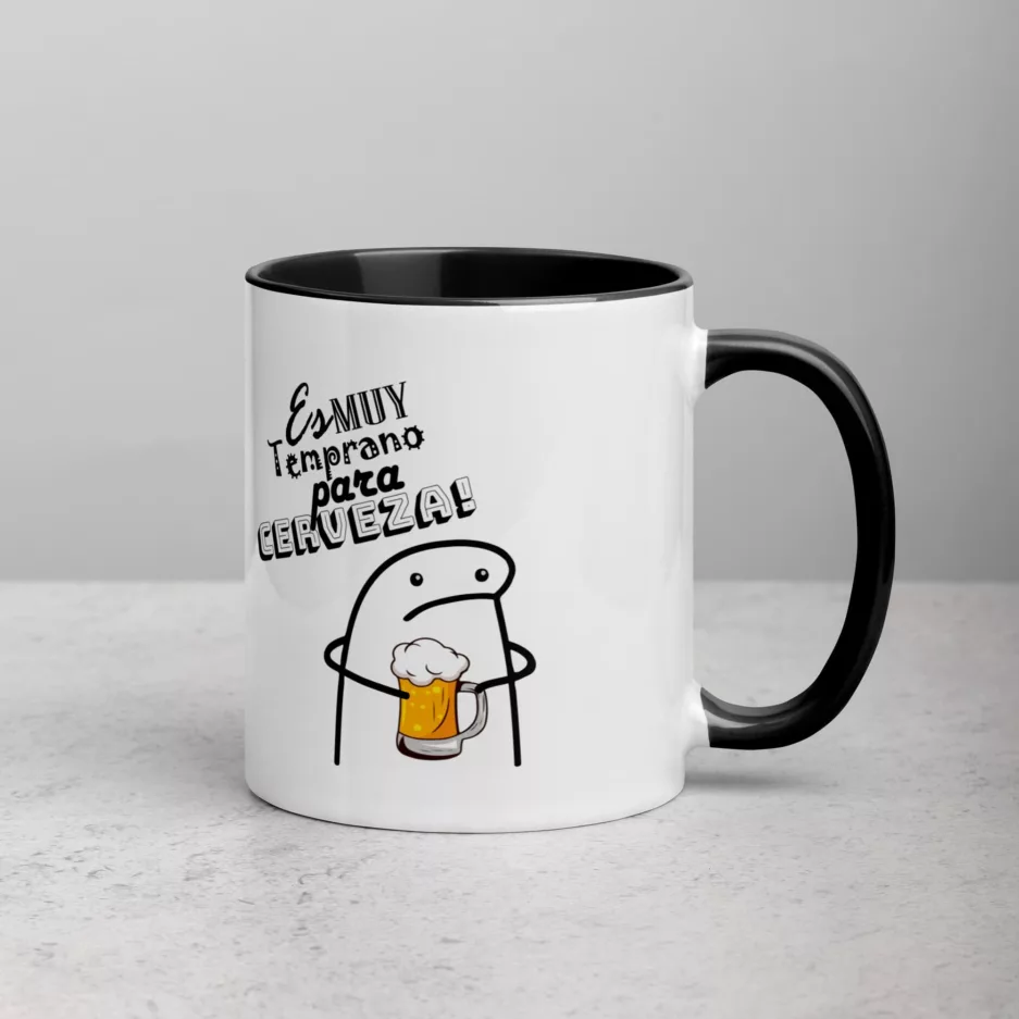 Taza Es Muy Temprano Para Cerveza Color Interior Negro 11Oz Right - Supertazas taza es muy temprano para cerveza color interior negro 11oz right | Supertazas