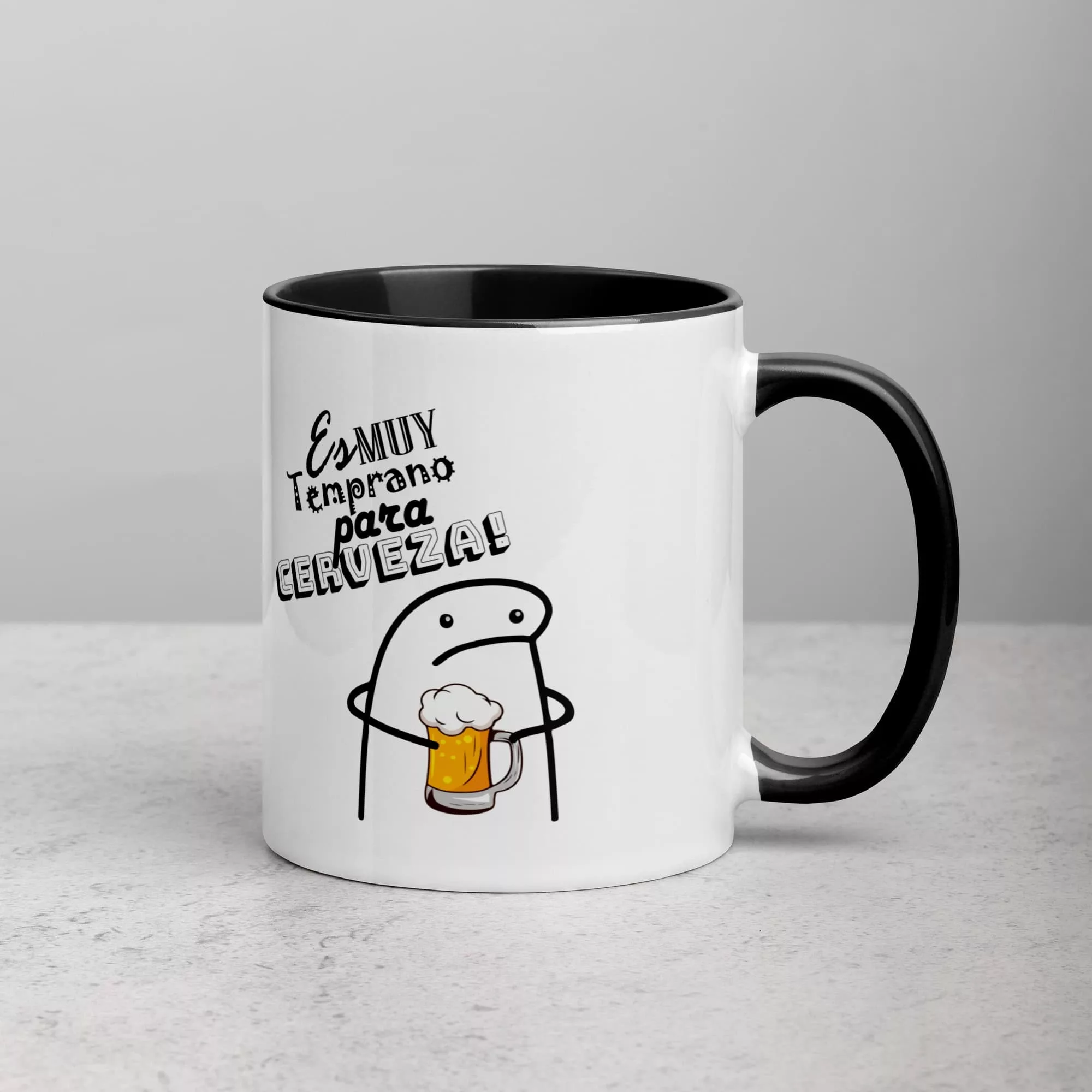 Taza Es Muy Temprano Para Cerveza Color Interior Negro 11Oz Right - Supertazas taza es muy temprano para cerveza color interior negro 11oz right | Supertazas