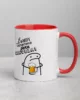 taza es muy temprano para cerveza color interior rojo 11oz right taza es muy temprano para cerveza color interior rojo 11oz right | Supertazas