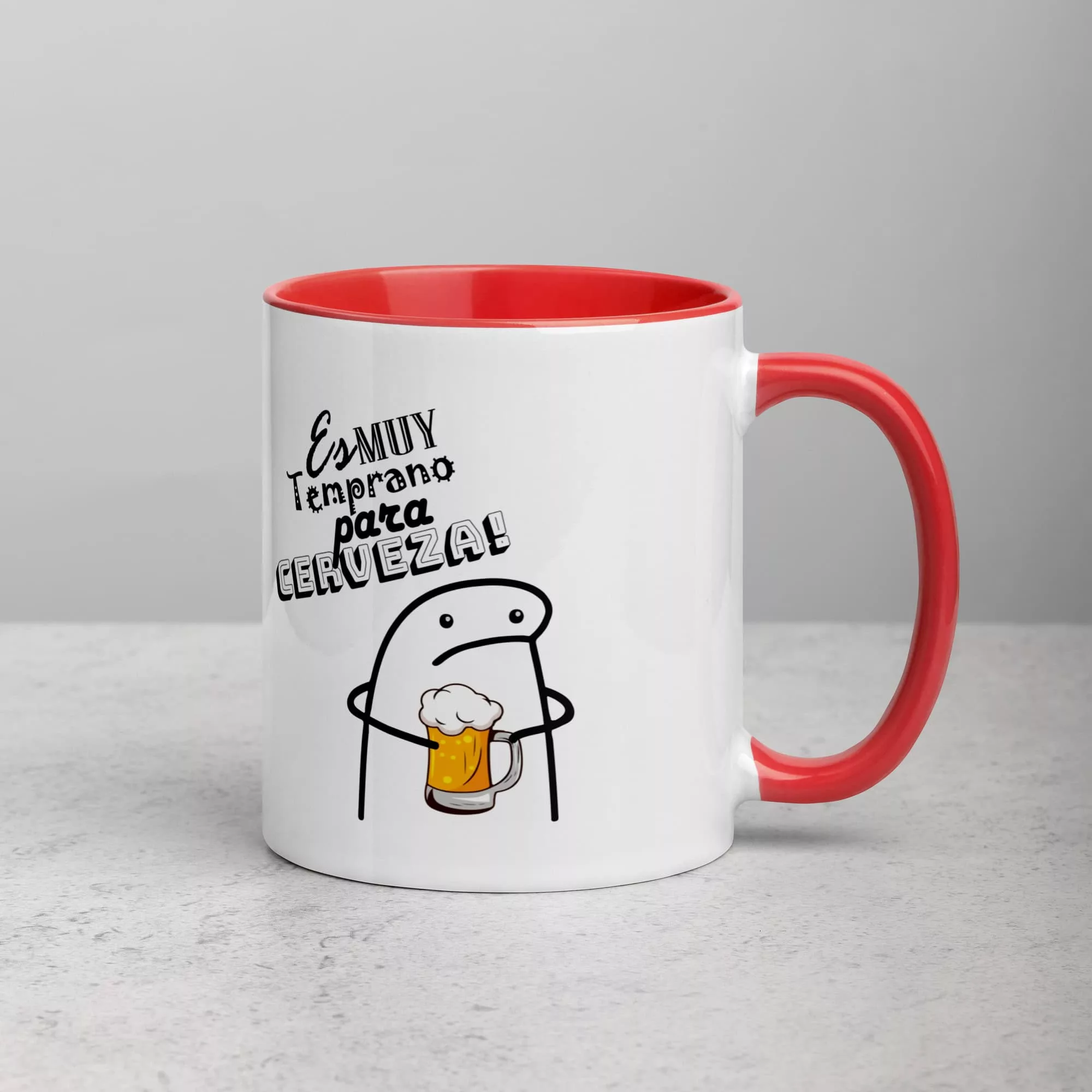 Taza Es Muy Temprano Para Cerveza Color Interior Rojo 11Oz Right - Supertazas taza es muy temprano para cerveza color interior rojo 11oz right | Supertazas