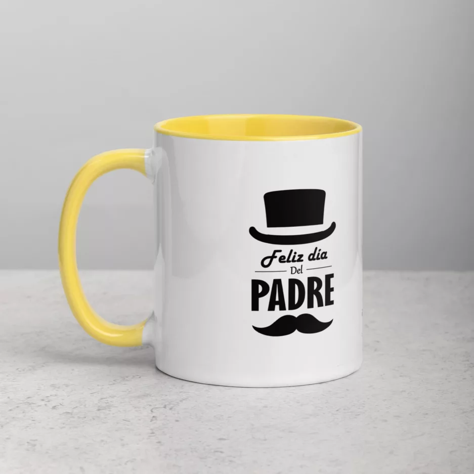 Taza Feliz Dia Del Padre Color Interior Amarillo 11Oz Left - Supertazas taza feliz dia del padre color interior amarillo 11oz left | Supertazas