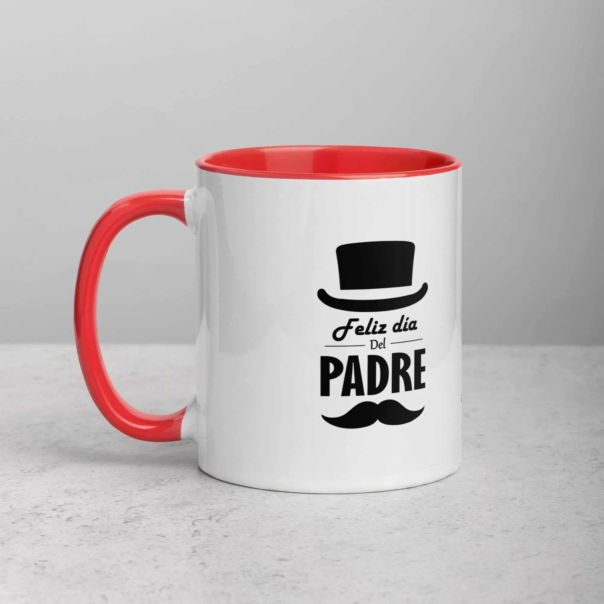 Taza Feliz Dia Del Padre Color Interior Rojo 11Oz Left - Supertazas taza feliz dia del padre color interior rojo 11oz left | Supertazas