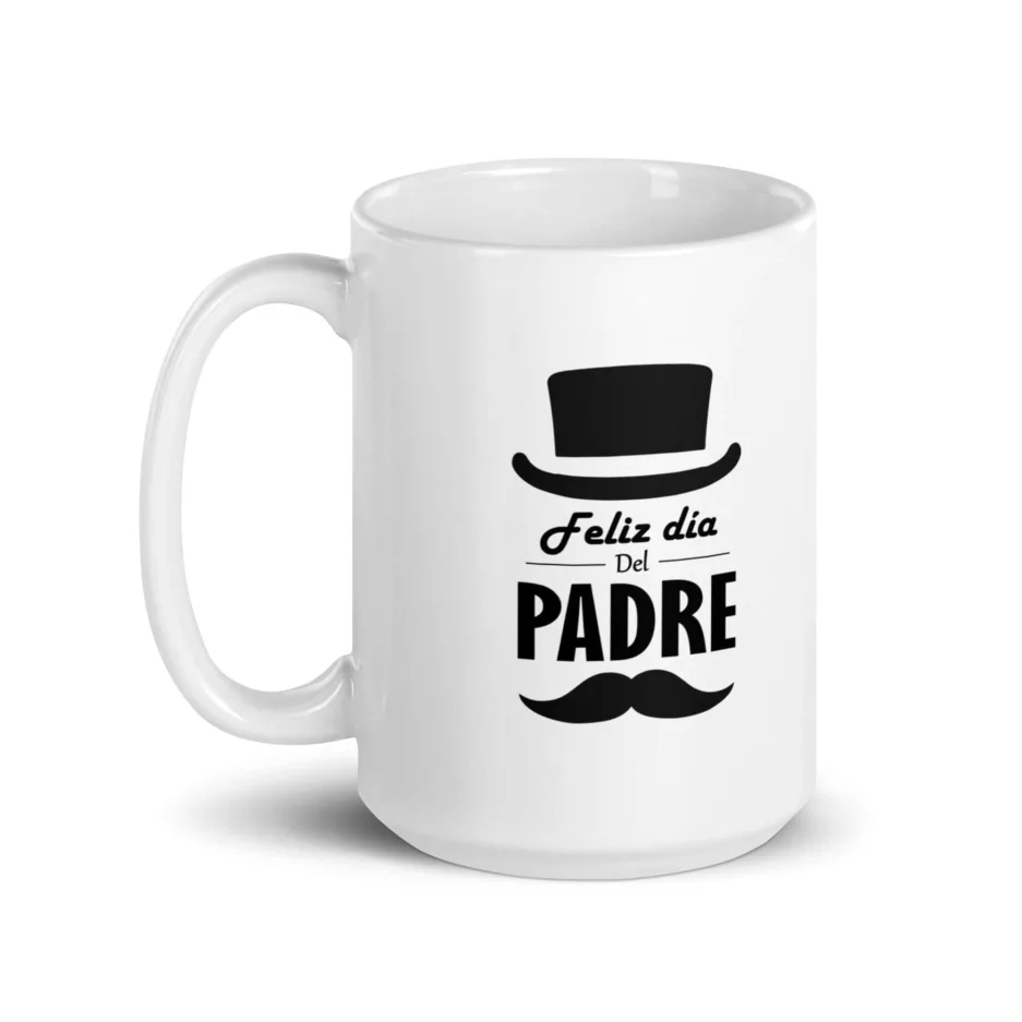 Taza Feliz Dia Del Padre Taza Ceramica Blanco 15Oz Left - Supertazas taza feliz dia del padre taza ceramica blanco 15oz left | Supertazas