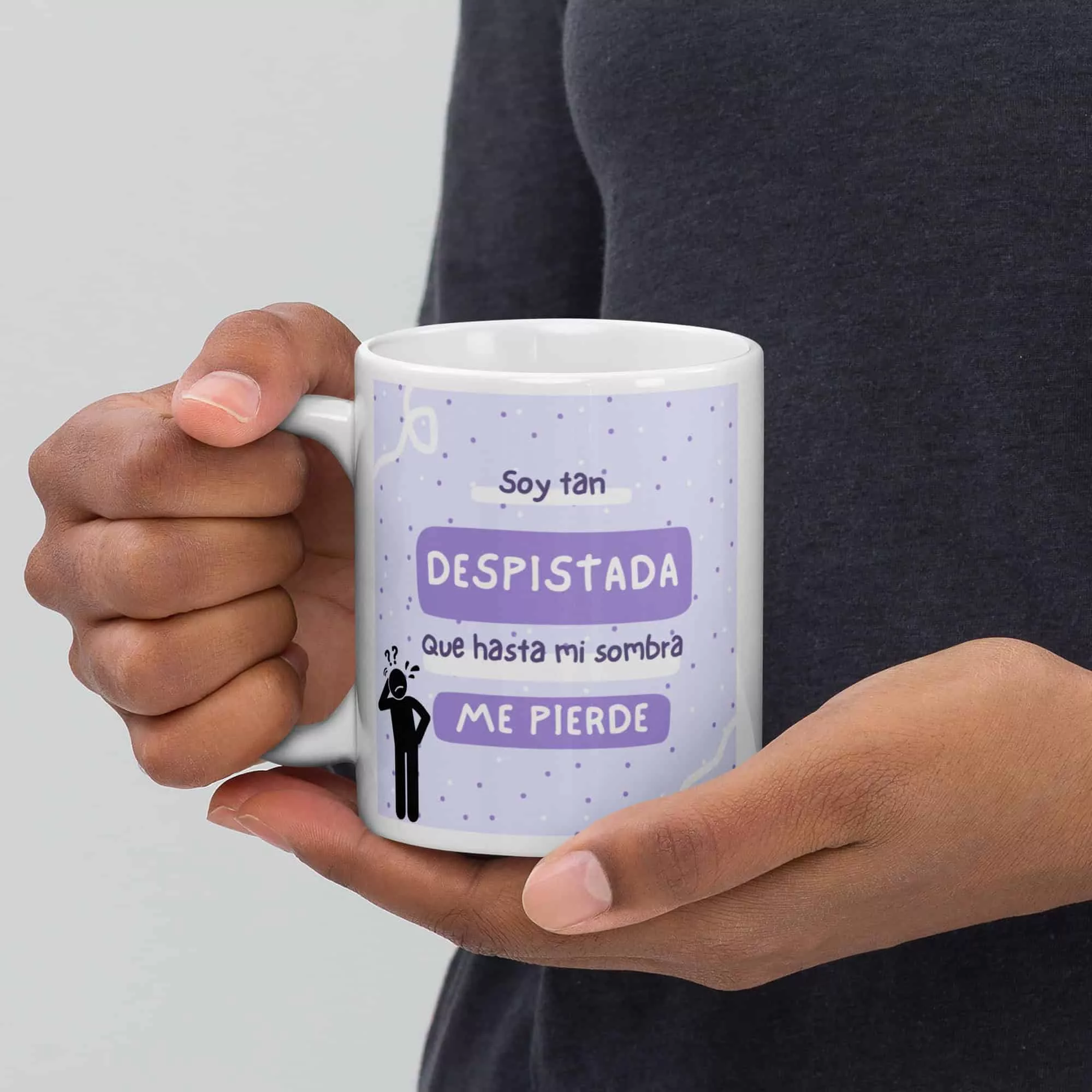 Taza Soy Tan Despistado Que Hasta Mi Sombra Me Pierde Blanca Brillante Blanco 11Oz Left - Supertazas taza soy tan despistado que hasta mi sombra me pierde blanca brillante blanco 11oz left 2 | Supertazas
