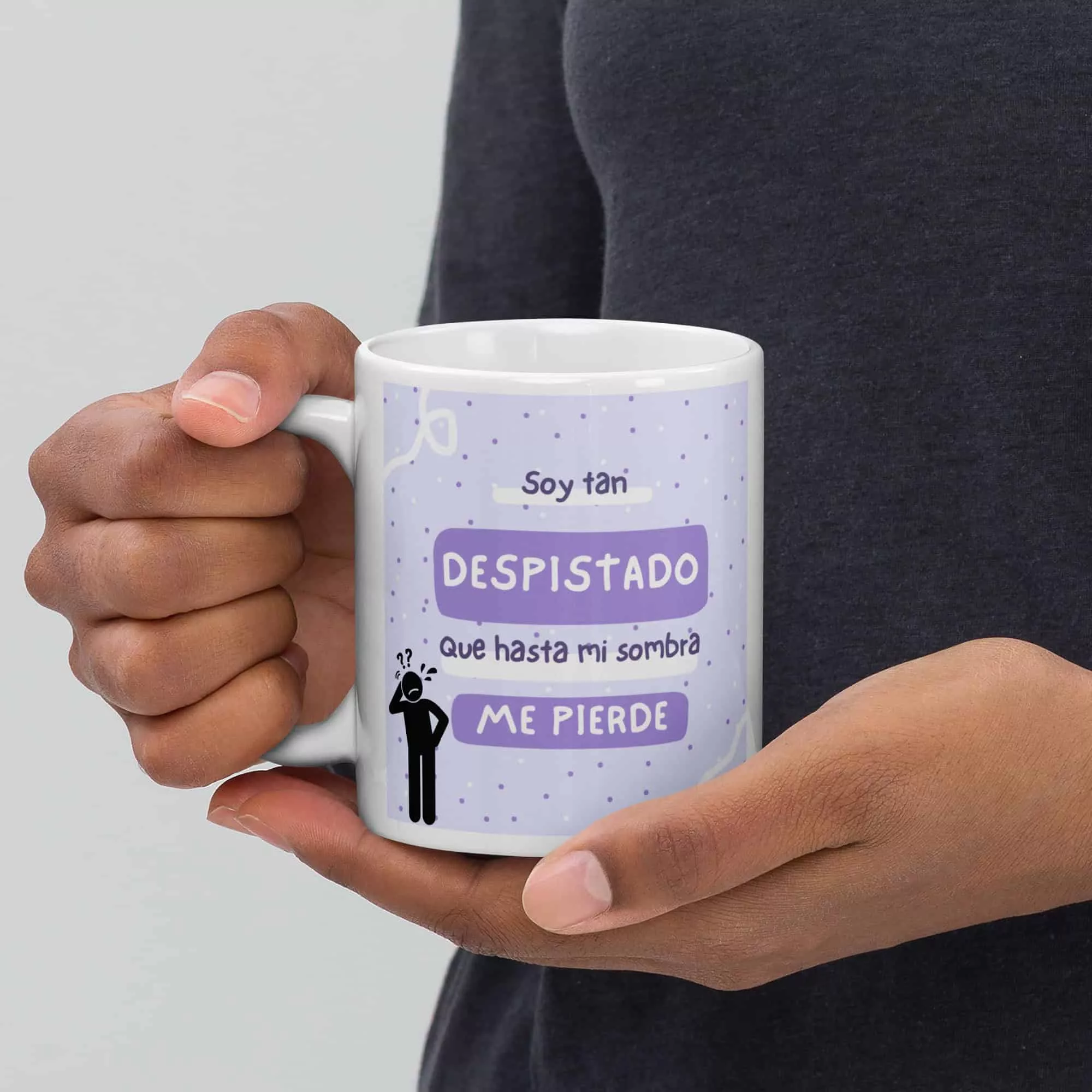 Taza Soy Tan Despistado Que Hasta Mi Sombra Me Pierde Blanca Brillante Blanco 11Oz Left - Supertazas taza soy tan despistado que hasta mi sombra me pierde blanca brillante blanco 11oz left | Supertazas