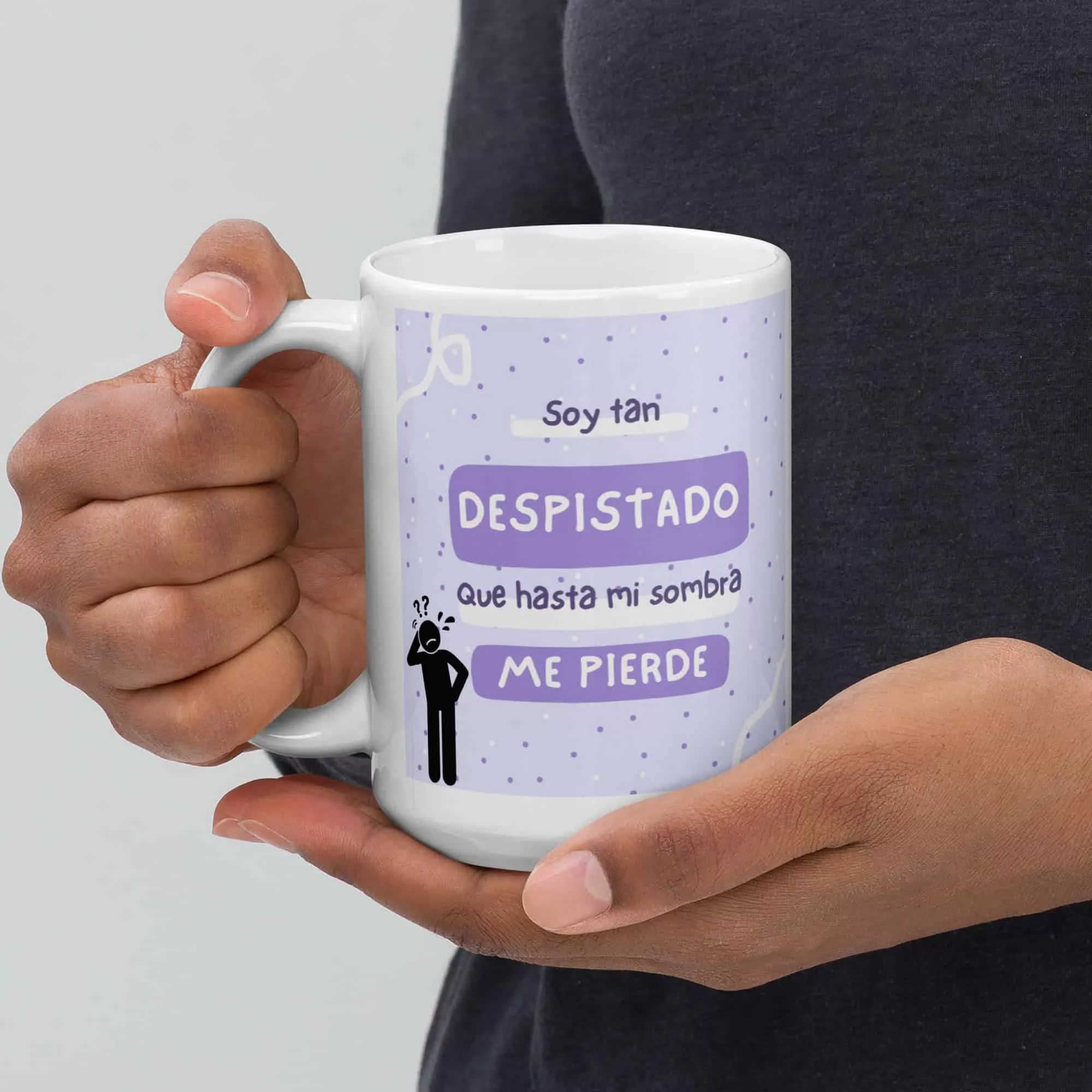 Taza Soy Tan Despistado Que Hasta Mi Sombra Me Pierde Blanca Brillante Blanco 15Oz Left - Supertazas taza soy tan despistado que hasta mi sombra me pierde blanca brillante blanco 15oz left | Supertazas