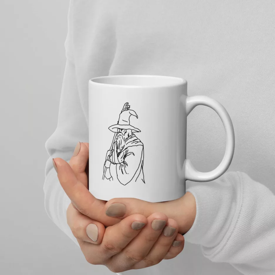 Taza Gandalf Un Mago Nunca Llega Tarde Blanca Brillante Blanco 11Oz Right - Supertazas taza gandalf un mago nunca llega tarde blanca brillante blanco 11oz right | Supertazas