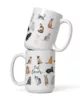 taza gatos cat lover blanca brillante blanco 15oz doble | Supertazas