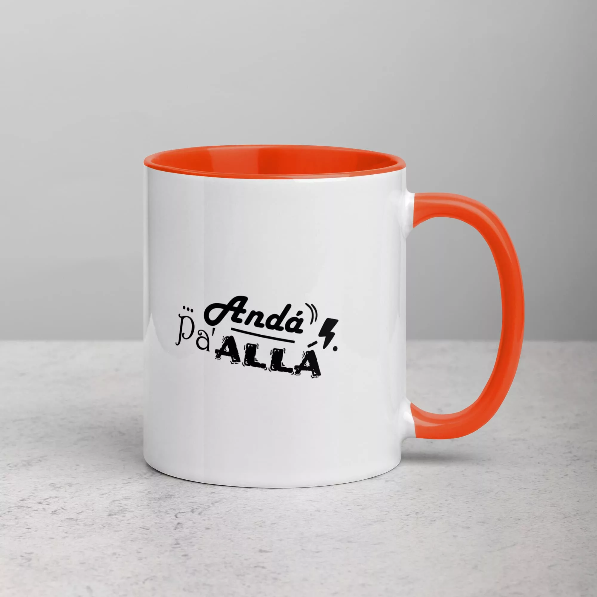 taza messi que miras bobo color interior naranja 11oz right | Supertazas