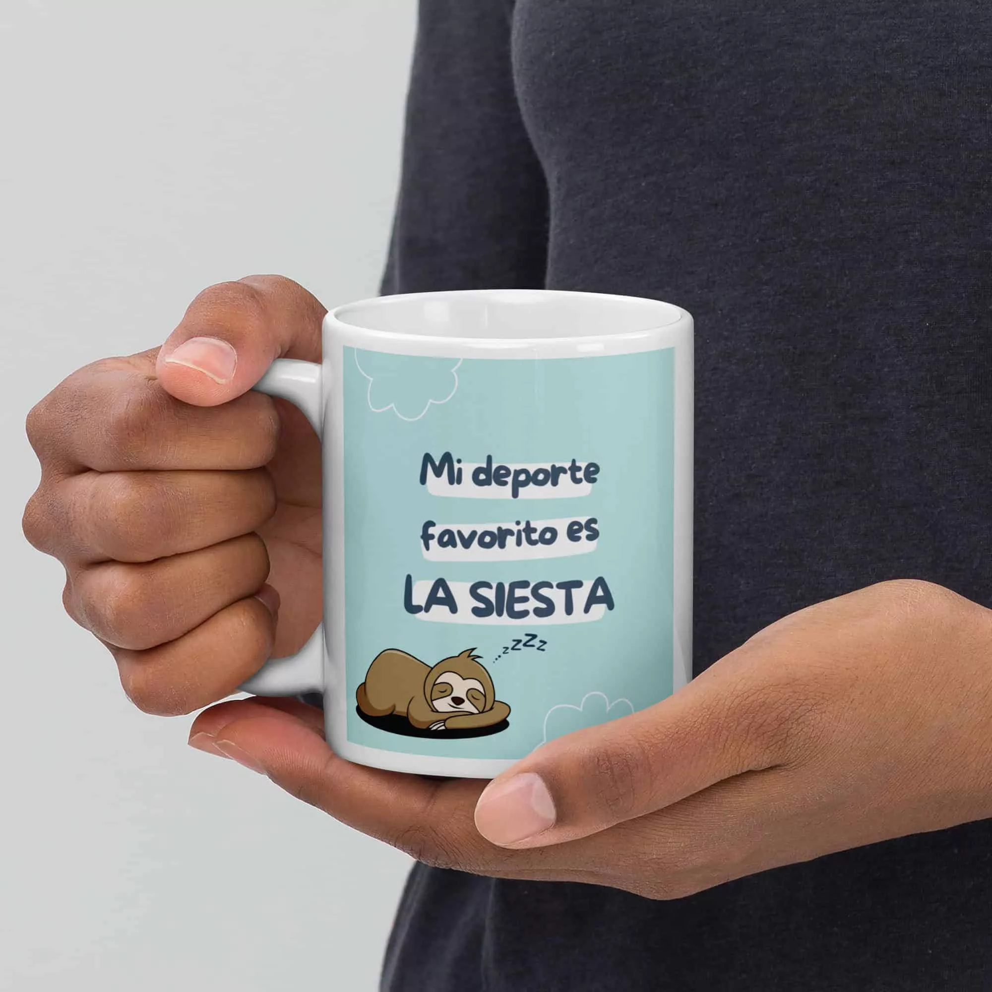 Taza Mi Deporte Favorito Es La Siesta Blanca Brillante Blanco 11Oz Left - Supertazas taza mi deporte favorito es la siesta blanca brillante blanco 11oz left | Supertazas