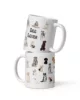 taza perros dog lover blanca brillante blanco 11oz doble | Supertazas
