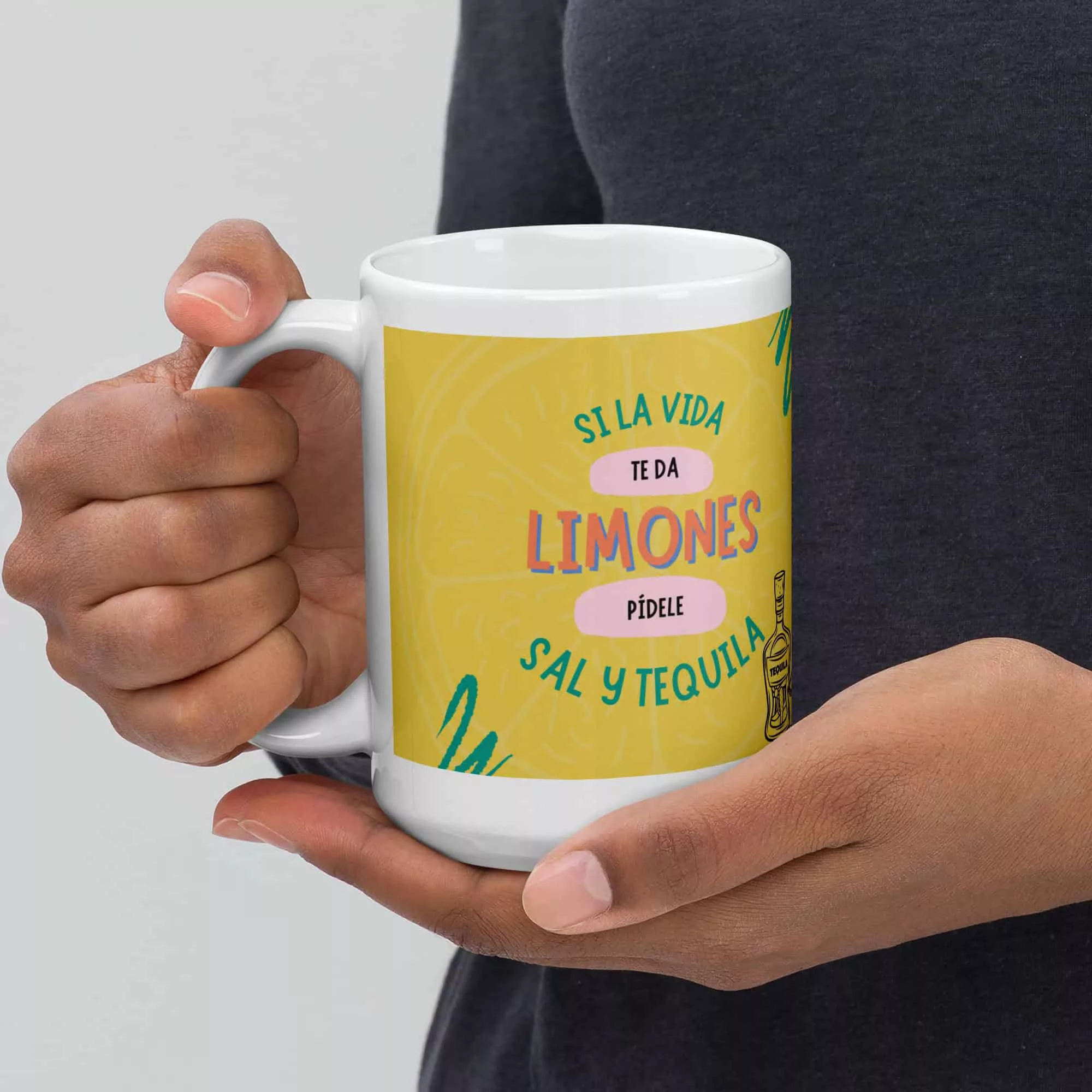 Taza Si La Vida Te Da Limones Pidele Sal Y Tequila Blanca Brillante Blanco 15Oz Left - Supertazas taza si la vida te da limones pidele sal y tequila blanca brillante blanco 15oz left | Supertazas