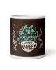 taza life begins after coffee blanca brillante blanco 11oz front 1 | Supertazas