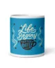 taza life begins after coffee blanca brillante blanco 11oz front 3 | Supertazas