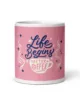 taza life begins after coffee blanca brillante blanco 11oz front | Supertazas