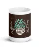 taza life begins after coffee blanca brillante blanco 15oz front 1 | Supertazas