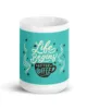 taza life begins after coffee blanca brillante blanco 15oz front 4 | Supertazas