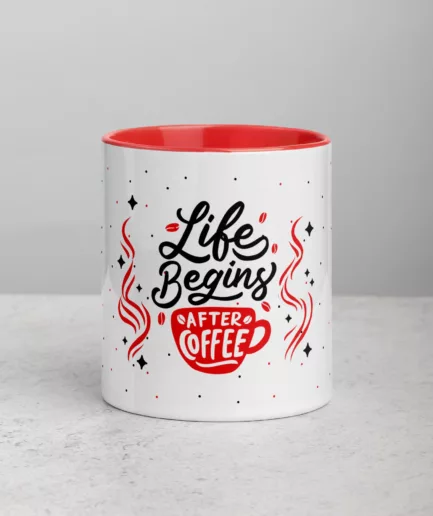 Taza “Life Begins After Coffee”