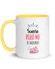 taza suena pero no te duermas color interior amarillo 11oz left | Supertazas