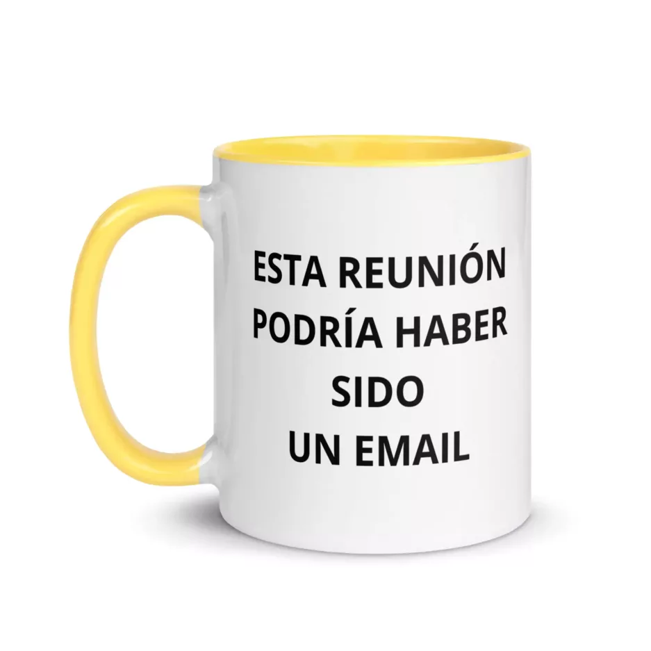 Taza Esta Reunion Podria Haber Sido Un Email Color Interior Amarillo 11Oz Left - Supertazas taza esta reunion podria haber sido un email color interior amarillo 11oz left | Supertazas