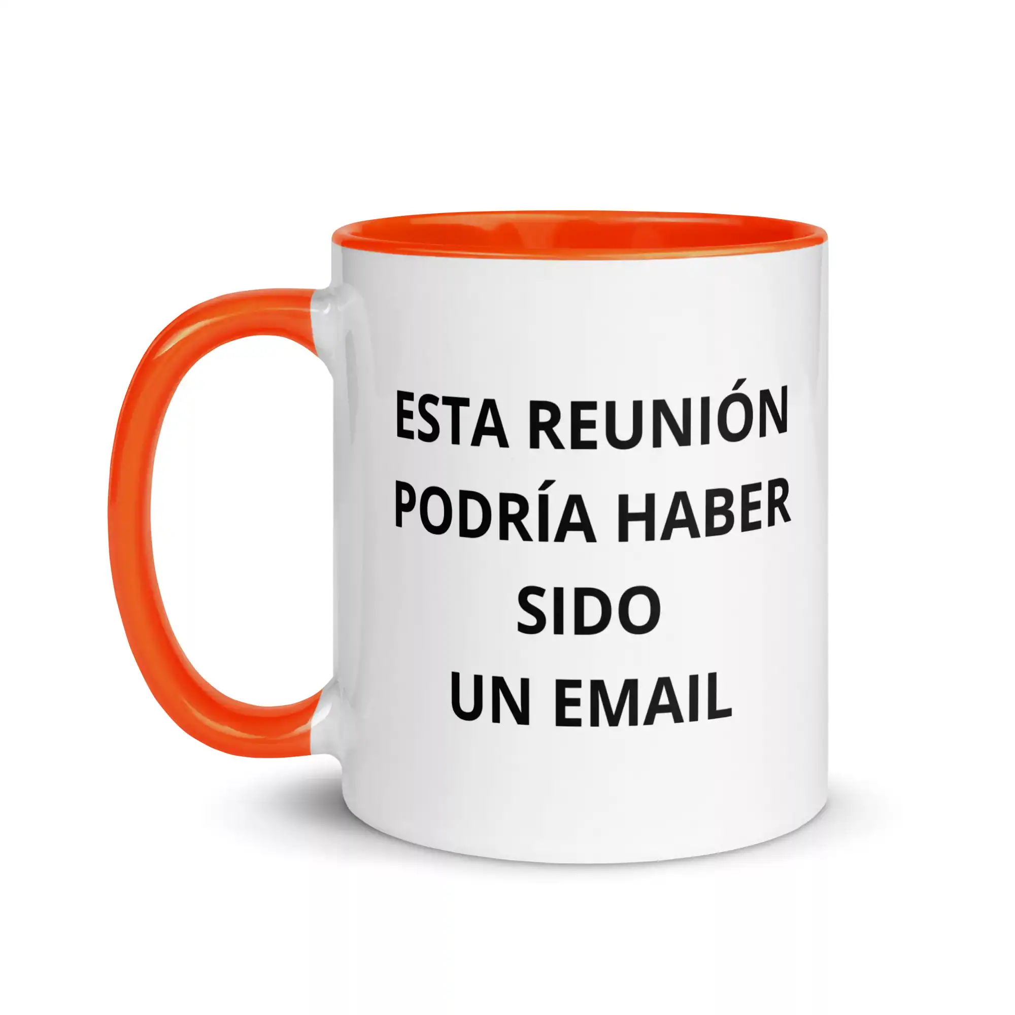 taza esta reunion podria haber sido un email color interior naranja 11oz left | Supertazas