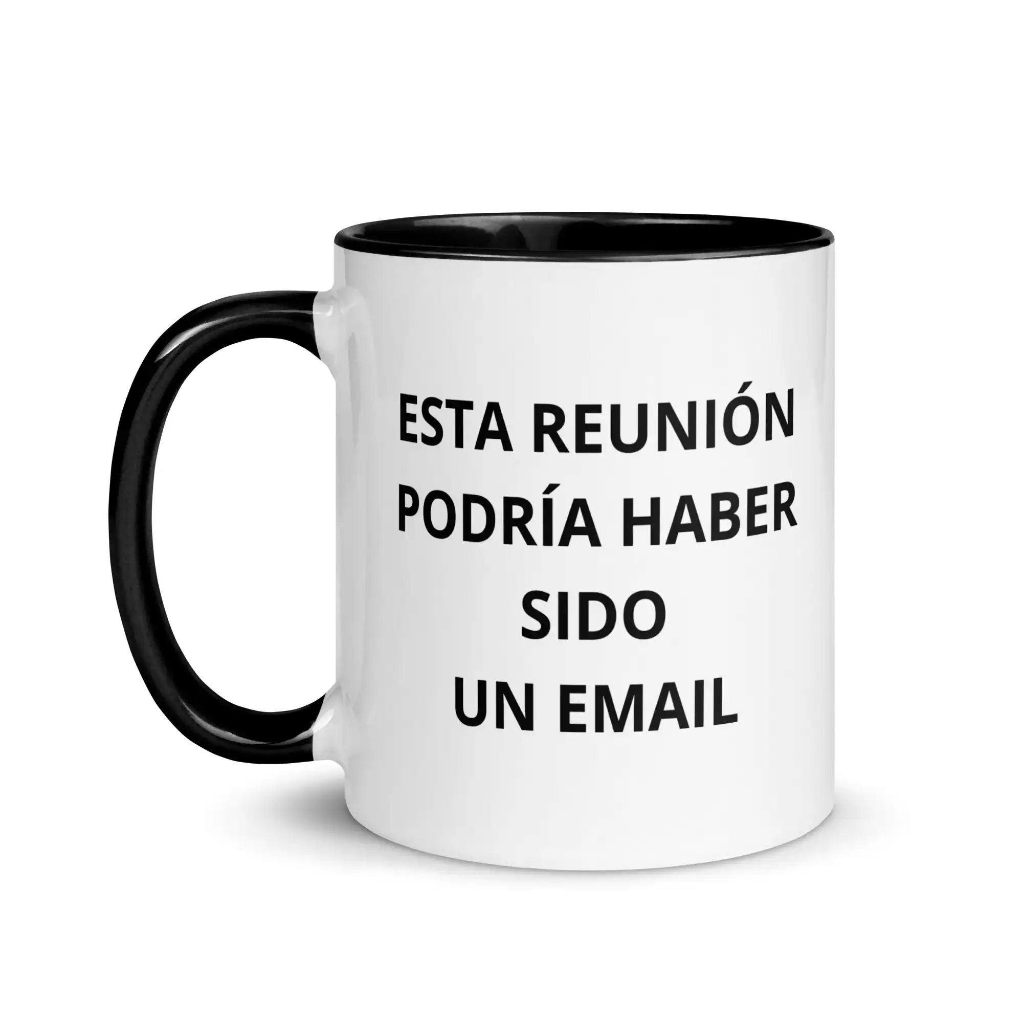 taza esta reunion podria haber sido un email color interior negro 11oz left | Supertazas