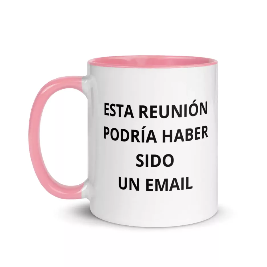 Taza Esta Reunion Podria Haber Sido Un Email Color Interior Rosa 11Oz Left - Supertazas taza esta reunion podria haber sido un email color interior rosa 11oz left | Supertazas