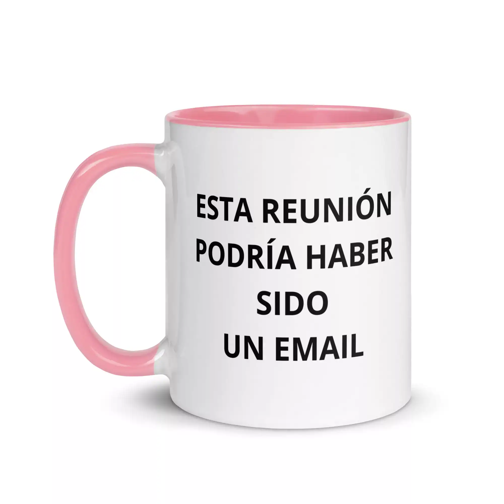 taza esta reunion podria haber sido un email color interior rosa 11oz left | Supertazas