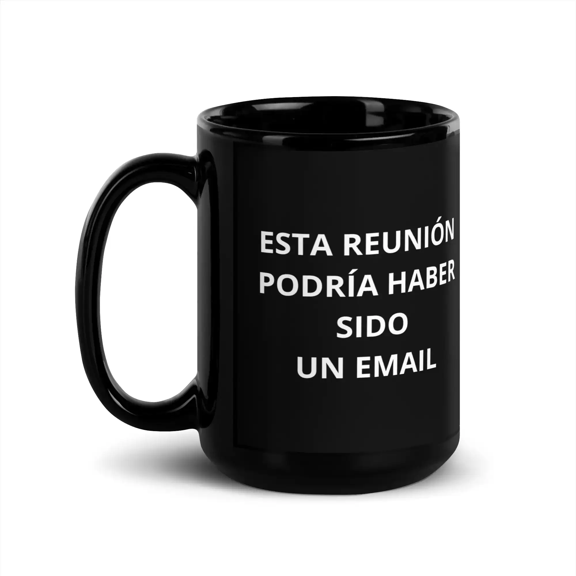 Taza Esta Reunion Podria Haber Sido Un Email Negra Brillante Negro 15Oz Left - Supertazas taza esta reunion podria haber sido un email negra brillante negro 15oz left | Supertazas