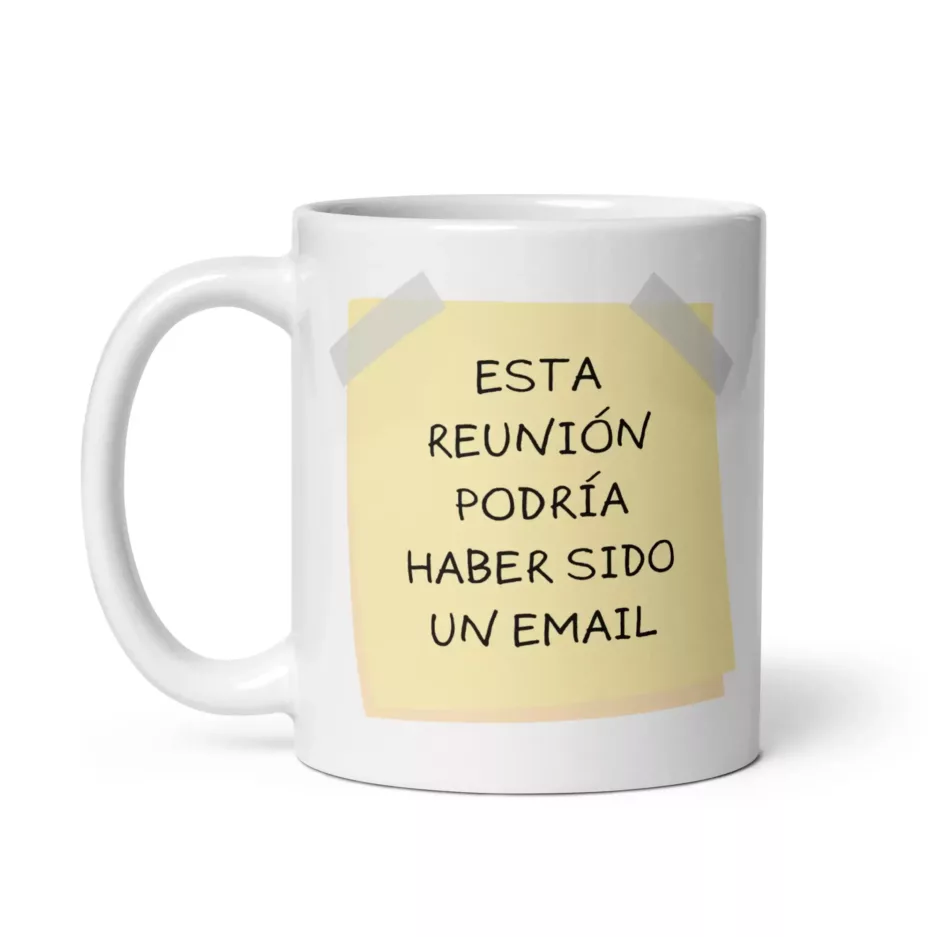 Taza Esta Reunion Podria Haber Sido Un Email Post It Blanca Brillante Blanco 11Oz Left - Supertazas taza esta reunion podria haber sido un email post it blanca brillante blanco 11oz left | Supertazas