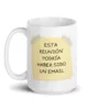 taza esta reunion podria haber sido un email post it blanca brillante blanco 15oz left taza esta reunion podria haber sido un email post it blanca brillante blanco 15oz left | Supertazas
