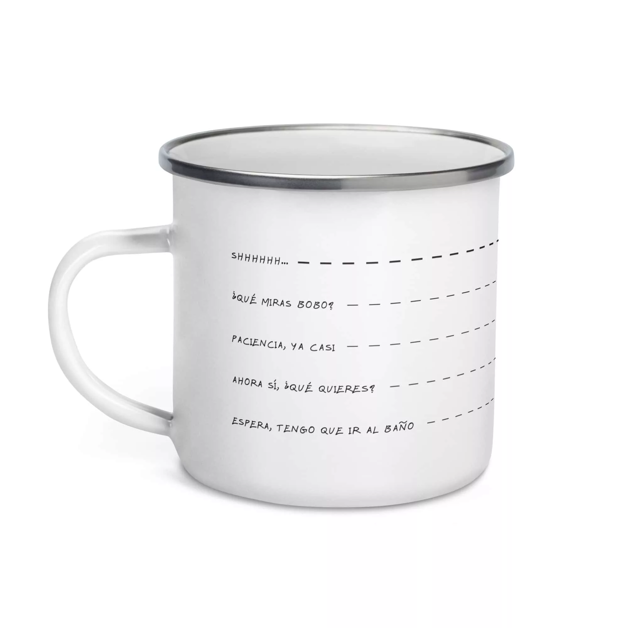Taza Shh Que Miras Bobo Ahora Si Metalica Blanco 12Oz Left - Supertazas taza shh que miras bobo ahora si Metalica blanco 12oz left | Supertazas