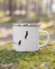 taza silueta de gatos Metalica blanco 12oz rigth | Supertazas