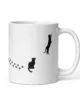 taza silueta de gatos blanca brillante blanco 11oz right | Supertazas