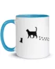 taza silueta de gatos color interior azul 11oz left | Supertazas