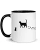 taza silueta de gatos color interior negro 11oz left | Supertazas