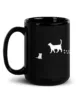 taza silueta de gatos negra brillante negro 15oz left | Supertazas