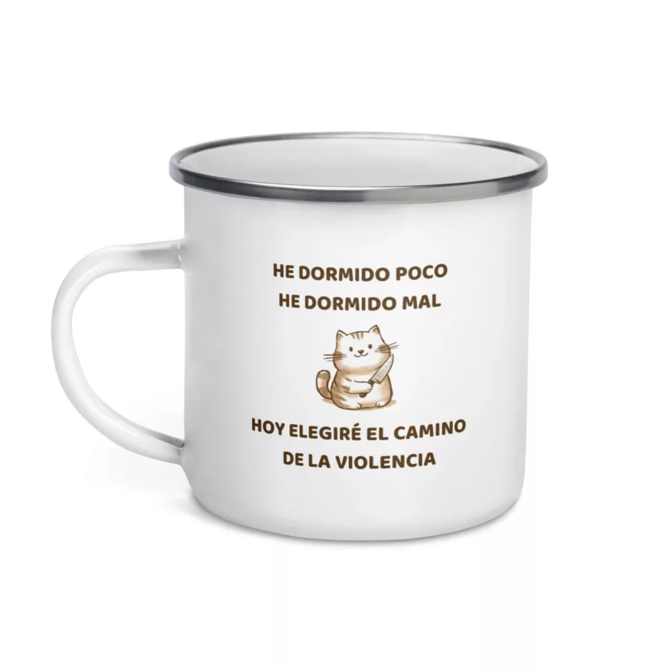 Taza Hoy Elegire El Camino De La Violencia Metalica Blanco 12Oz Left - Supertazas taza hoy elegire el camino de la violencia Metalica blanco 12oz left | Supertazas