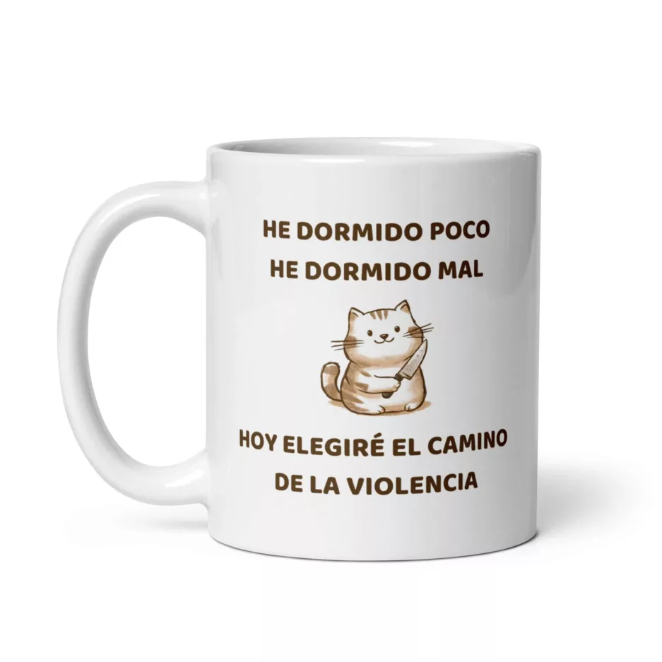 Taza Hoy Elegire El Camino De La Violencia Blanca Brillante Blanco 11Oz Left - Supertazas taza hoy elegire el camino de la violencia blanca brillante blanco 11oz left | Supertazas