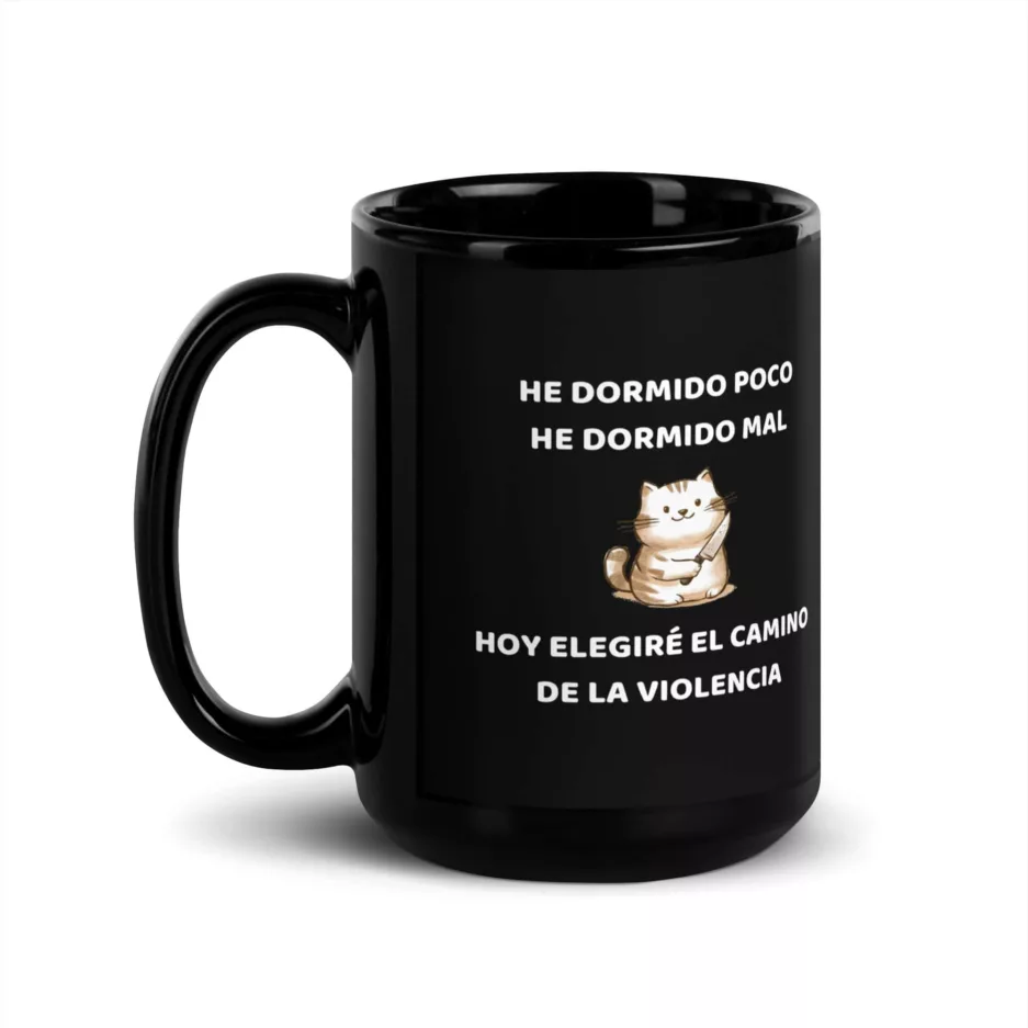Taza Hoy Elegire El Camino De La Violencia Negra Brillante Negro 15Oz Left - Supertazas taza hoy elegire el camino de la violencia negra brillante negro 15oz left | Supertazas
