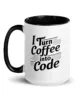 taza i turn coffee into code color interior negro 15oz left taza i turn coffee into code color interior negro 15oz left | Supertazas