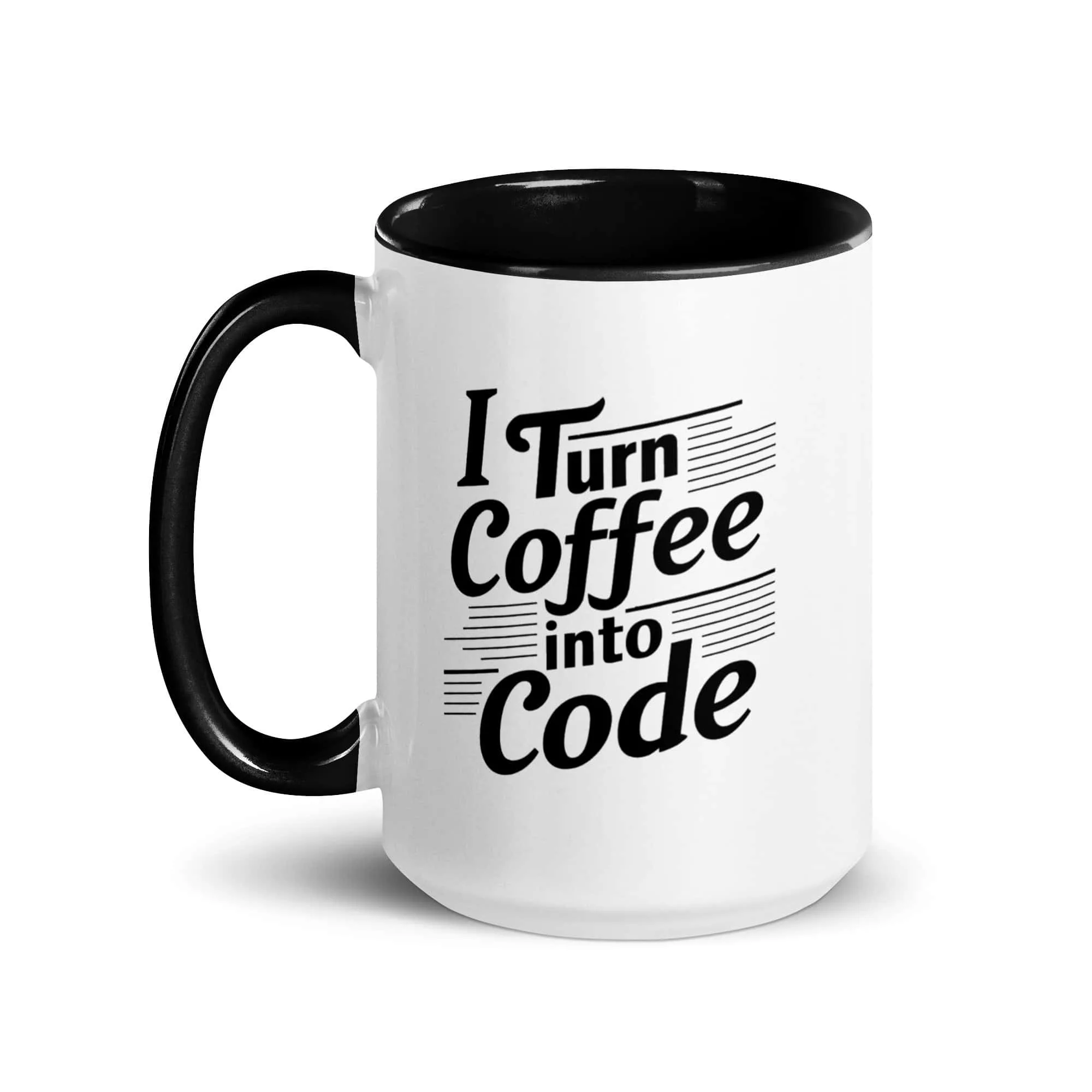 Taza I Turn Coffee Into Code Color Interior Negro 15Oz Left - Supertazas taza i turn coffee into code color interior negro 15oz left | Supertazas