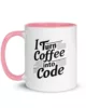 taza i turn coffee into code color interior rosa 11oz left taza i turn coffee into code color interior rosa 11oz left | Supertazas