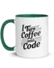 taza i turn coffee into code color interior verde oscuro 11oz left taza i turn coffee into code color interior verde oscuro 11oz left | Supertazas