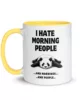 taza panda i hate morning people color interior amarillo 11oz left taza panda i hate morning people color interior amarillo 11oz left | Supertazas