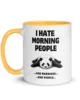 taza panda i hate morning people color interior golden yellow 11oz left taza panda i hate morning people color interior golden yellow 11oz left | Supertazas