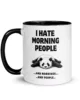 taza panda i hate morning people color interior negro 11oz left taza panda i hate morning people color interior negro 11oz left | Supertazas